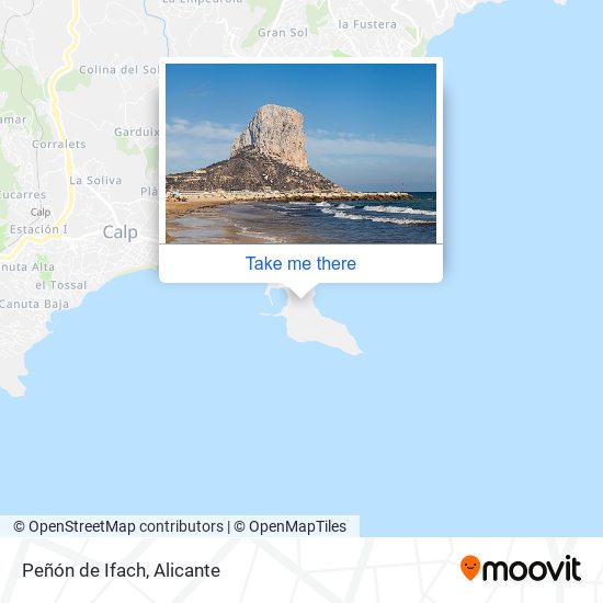 Peñón de Ifach map