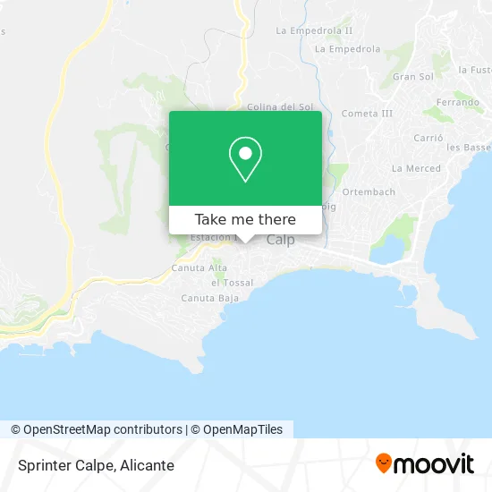Sprinter Calpe map