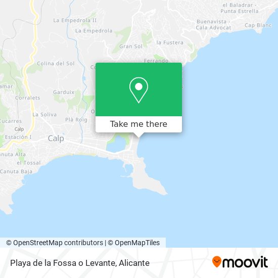 Playa de la Fossa o Levante map
