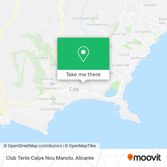 Club Tenis Calpe Nou Manolo map