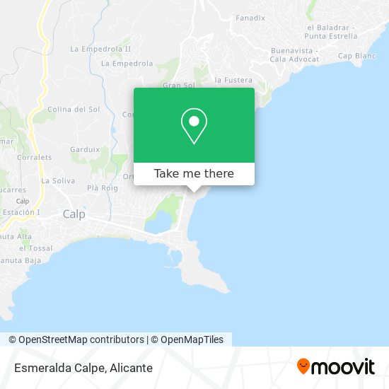 mapa Esmeralda Calpe