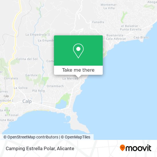 Camping Estrella Polar map