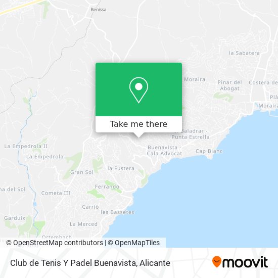 Club de Tenis Y Padel Buenavista map