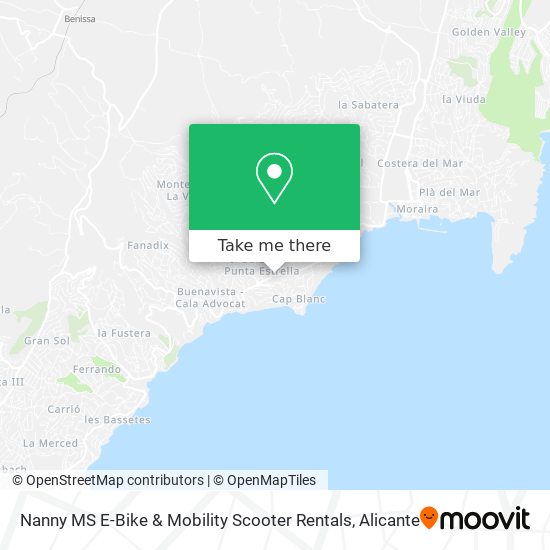 Nanny MS E-Bike & Mobility Scooter Rentals map