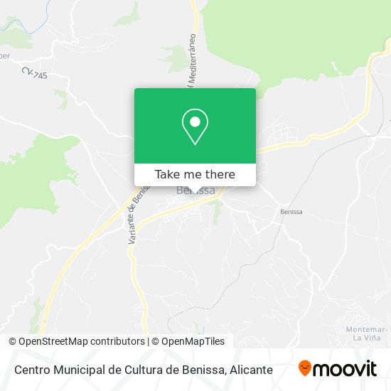 Centro Municipal de Cultura de Benissa map