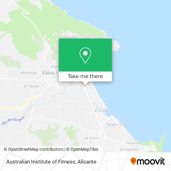 Australian Institute of Fitness map