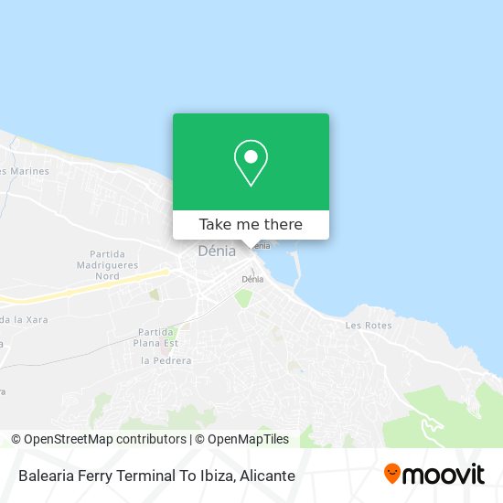 Balearia Ferry Terminal To Ibiza map