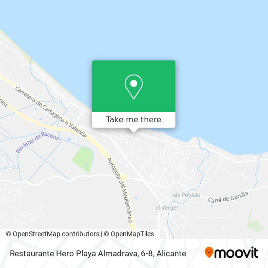 mapa Restaurante Hero Playa Almadrava, 6-8