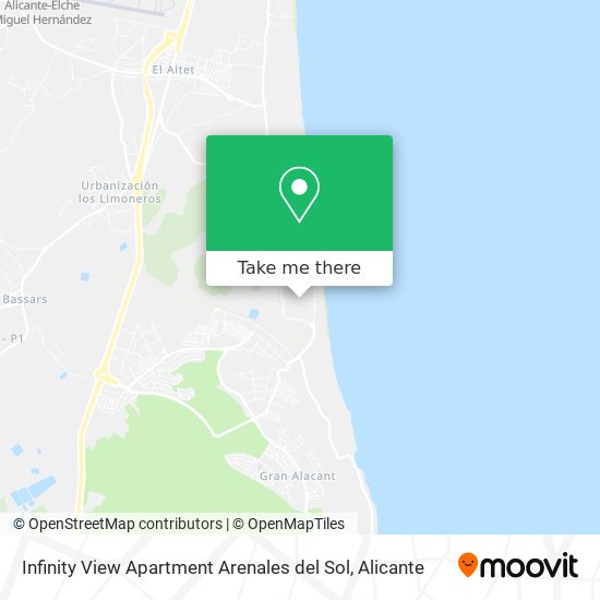 mapa Infinity View Apartment Arenales del Sol