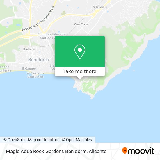 Magic Aqua Rock Gardens Benidorm map