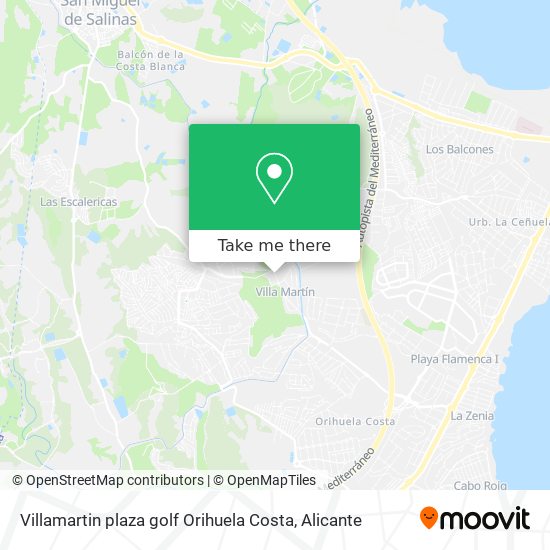 Villamartin plaza golf Orihuela Costa map