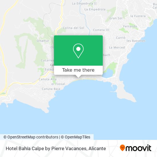 Hotel Bahía Calpe by Pierre Vacances map