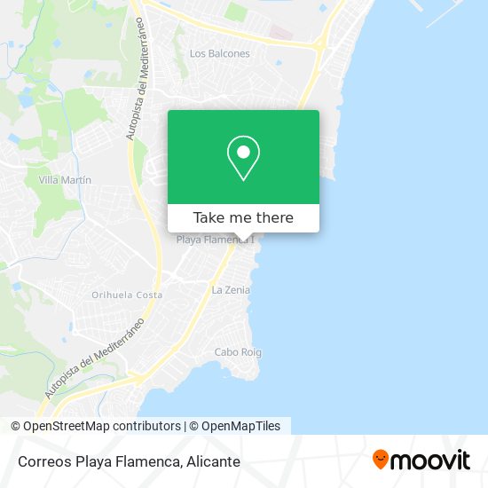 Correos Playa Flamenca map
