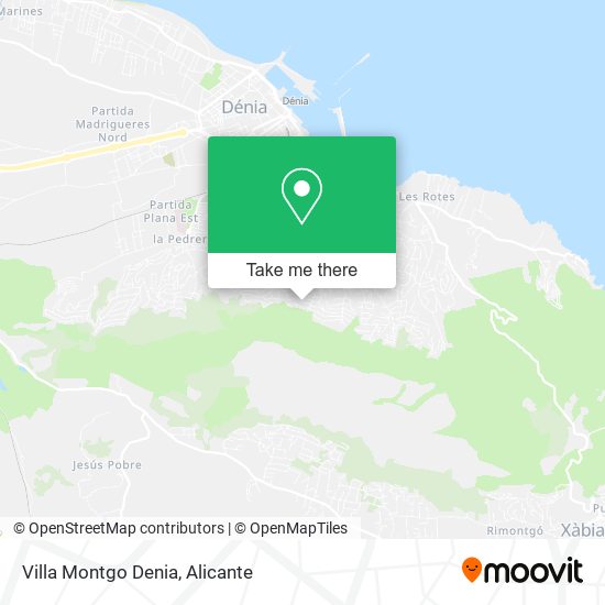 Villa Montgo Denia map