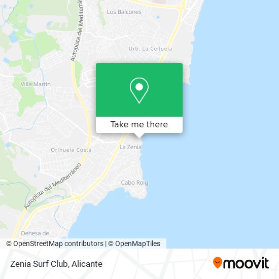 Zenia Surf Club map