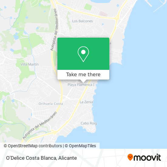 O'Delice Costa Blanca map