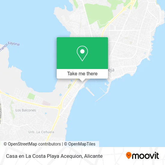 Casa en La Costa Playa Acequion map