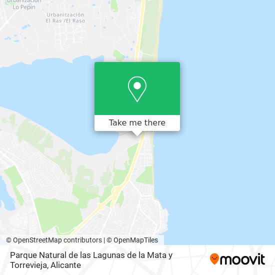 Parque Natural de las Lagunas de la Mata y Torrevieja map