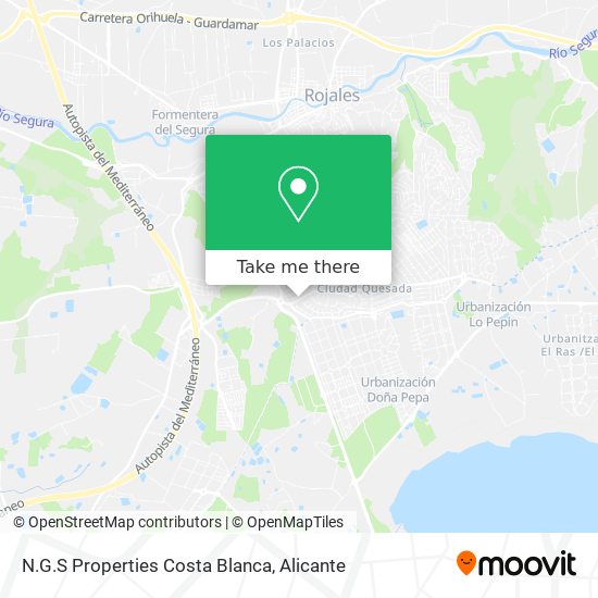 N.G.S Properties Costa Blanca map