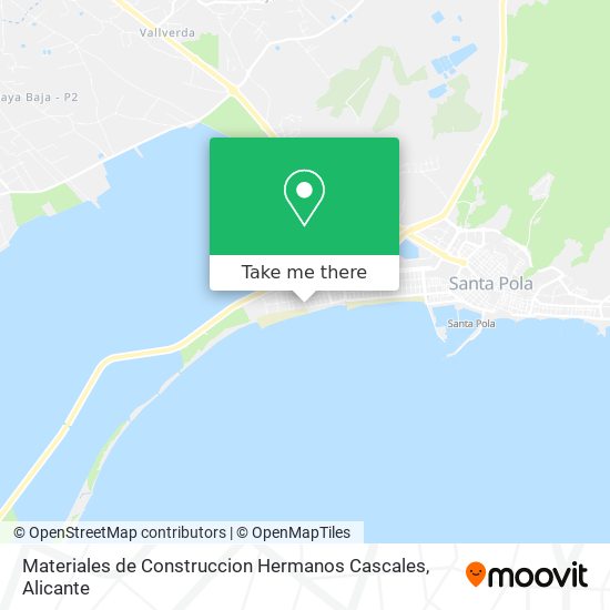 Materiales de Construccion Hermanos Cascales map