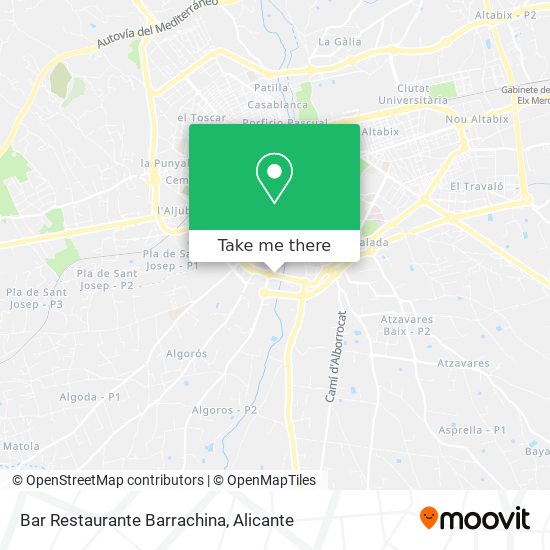 mapa Bar Restaurante Barrachina