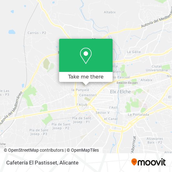 Cafetería El Pastisset map