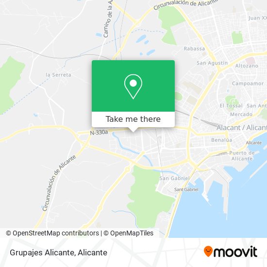 Grupajes Alicante map