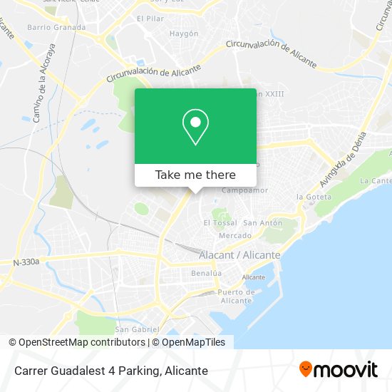 Carrer Guadalest 4 Parking map