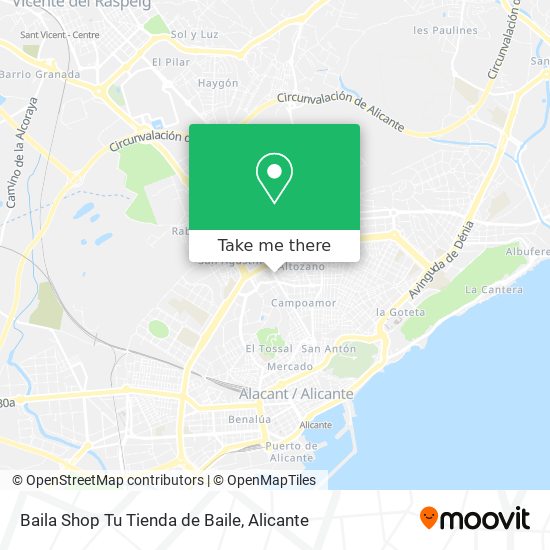 Baila Shop Tu Tienda de Baile map