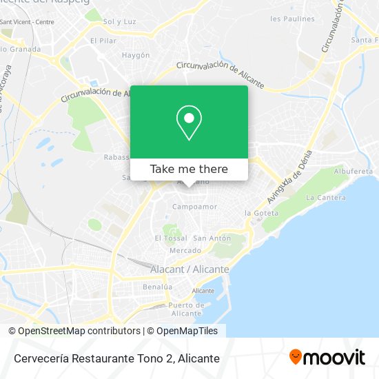 Cervecería Restaurante Tono 2 map