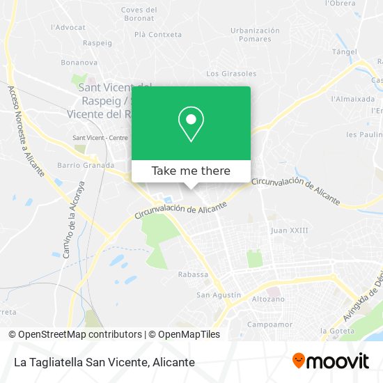 La Tagliatella San Vicente map