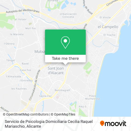 Servicio de Psicologia Domiciliaria Cecilia Raquel Mariaschio map