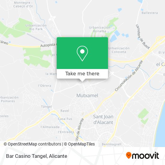 mapa Bar Casino Tangel