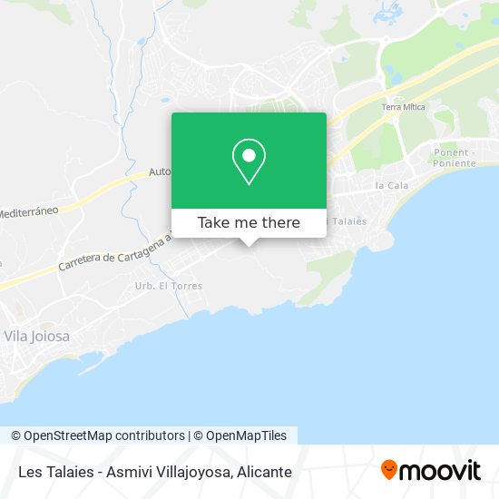 Les Talaies - Asmivi Villajoyosa map