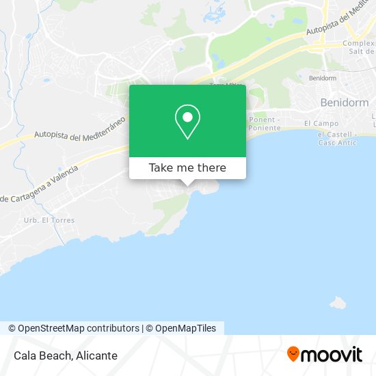 Cala Beach map