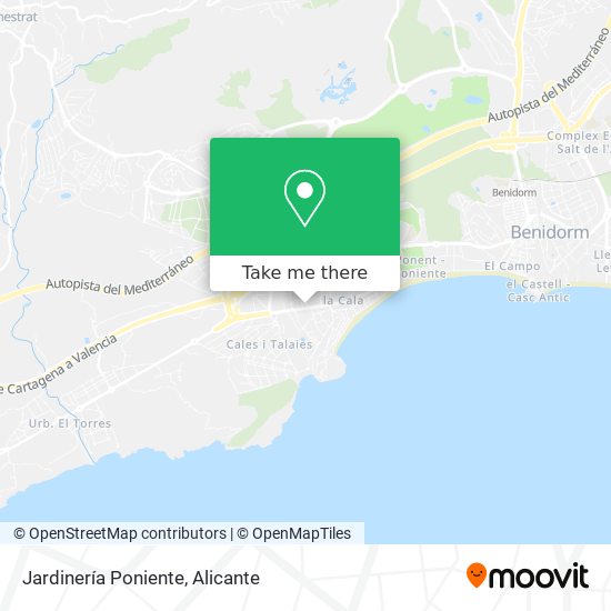 Jardinería Poniente map