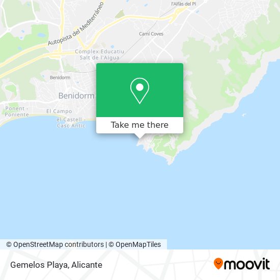 Gemelos Playa map