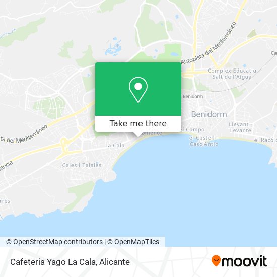 Cafeteria Yago La Cala map