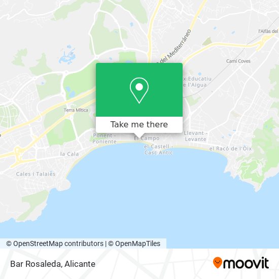 Bar Rosaleda map