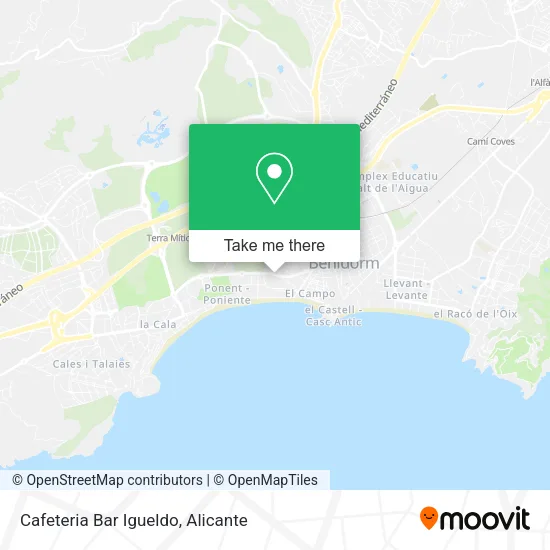 Cafeteria Bar Igueldo map