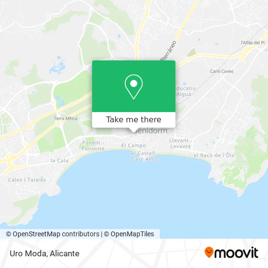 Uro Moda map