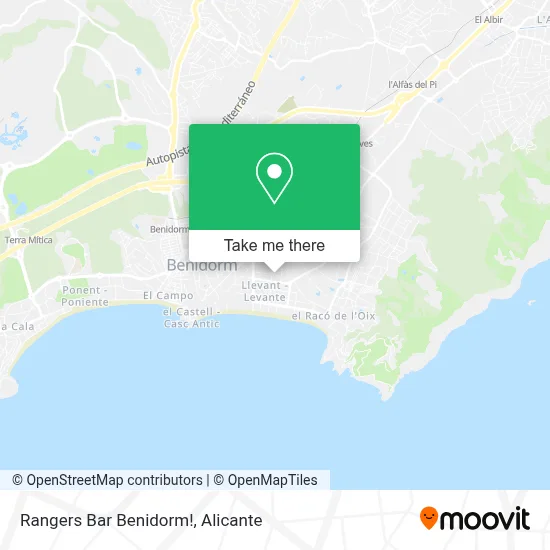 Rangers Bar Benidorm! map