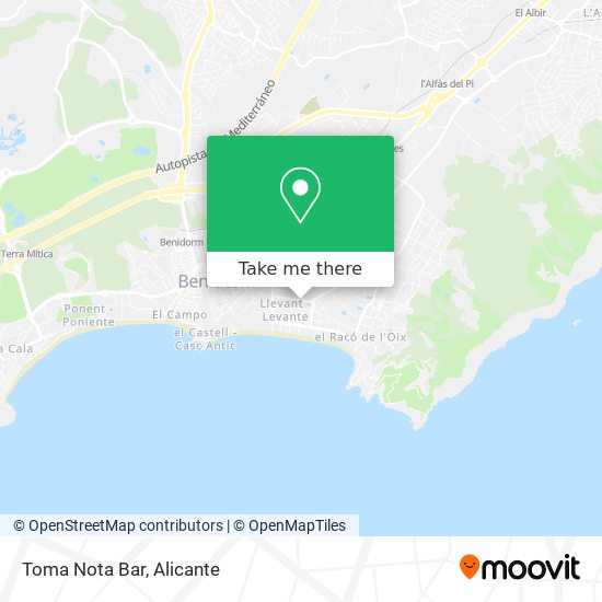 How to get to Toma Nota Bar in Benidorm by Bus or Light Rail?
