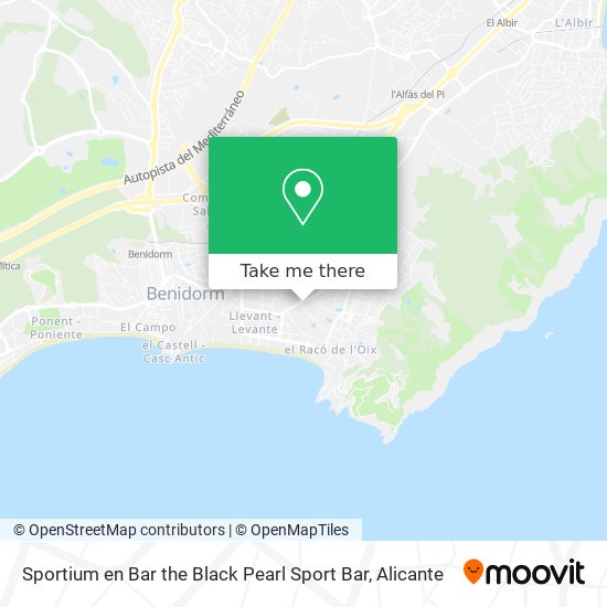 Sportium en Bar the Black Pearl Sport Bar map