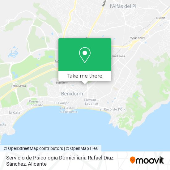 Servicio de Psicología Domiciliaria Rafael Díaz Sánchez map