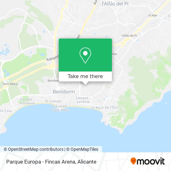 mapa Parque Europa - Fincas Arena