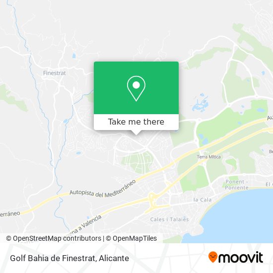 mapa Golf Bahia de Finestrat