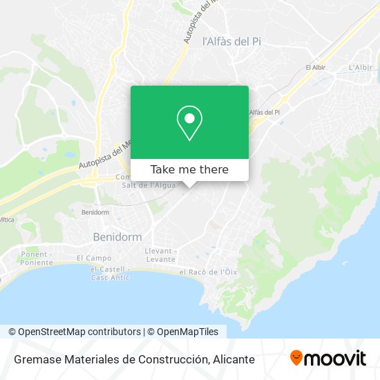 Gremase Materiales de Construcción map