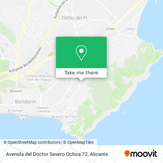 mapa Avenida del Doctor Severo Ochoa 72