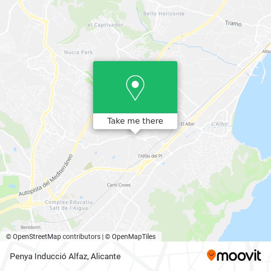 Penya Inducció Alfaz map